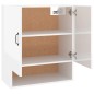 vidaXL Armario de pared madera contrachapada blanco brillo 60x31x70 cm vidaXL Armario de pared madera contrachapada blanco brillo 60x31x70 cm