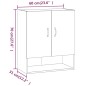 vidaXL Armario de pared madera contrachapada blanco brillo 60x31x70 cm vidaXL Armario de pared madera contrachapada blanco brillo 60x31x70 cm