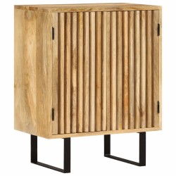 vidaXL Aparador con 2 puertas madera maciza de mango 55x35x70 cm