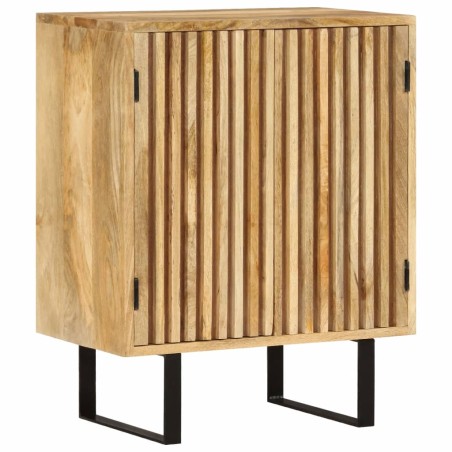 vidaXL Aparador con 2 puertas madera maciza de mango 55x35x70 cm