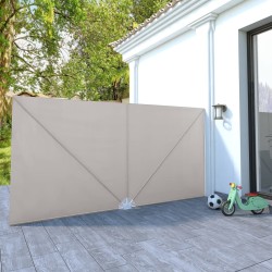 vidaXL Toldo lateral plegable terraza color crema 400x200 cm