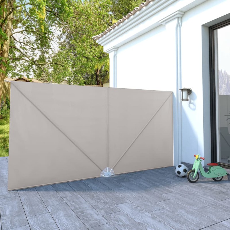vidaXL Toldo lateral plegable terraza color crema 400x200 cm vidaXL Toldo lateral plegable terraza color crema 400x200 cm