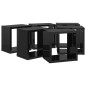 vidaXL Estantes cubo de pared 6 unidades negro brillo 22x15x22 cm vidaXL Estantes cubo de pared 6 unidades negro brillo 22x15x22 cm