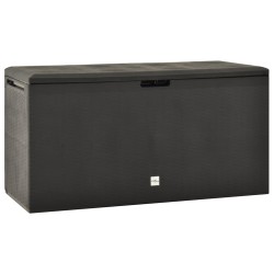 vidaXL Caja de almacenamiento de jardín gris antracita 114x47x60 cm