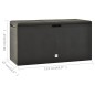 vidaXL Caja de almacenamiento de jardín gris antracita 114x47x60 cm vidaXL Caja de almacenamiento de jardín gris antracita 114x47x60 cm