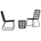 vidaXL Set de mesa y sillas de jardín 3 piezas ratán sintético negro vidaXL Set de mesa y sillas de jardín 3 piezas ratán sintético negro