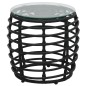 vidaXL Set de mesa y sillas de jardín 3 piezas ratán sintético negro vidaXL Set de mesa y sillas de jardín 3 piezas ratán sintético negro