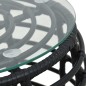 vidaXL Set de mesa y sillas de jardín 3 piezas ratán sintético negro vidaXL Set de mesa y sillas de jardín 3 piezas ratán sintético negro