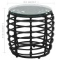 vidaXL Set de mesa y sillas de jardín 3 piezas ratán sintético negro vidaXL Set de mesa y sillas de jardín 3 piezas ratán sintético negro