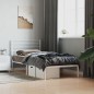vidaXL Estructura de cama de metal con cabecero blanco 90x200 cm vidaXL Estructura de cama de metal con cabecero blanco 90x200 cm