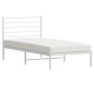 vidaXL Estructura de cama de metal con cabecero blanco 90x200 cm vidaXL Estructura de cama de metal con cabecero blanco 90x200 cm
