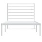 vidaXL Estructura de cama de metal con cabecero blanco 90x200 cm vidaXL Estructura de cama de metal con cabecero blanco 90x200 cm