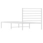 vidaXL Estructura de cama de metal con cabecero blanco 90x200 cm vidaXL Estructura de cama de metal con cabecero blanco 90x200 cm
