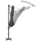 vidaXL Sombrilla voladiza con poste de aluminio gris antracita 300 cm