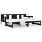 vidaXL Sofá cama extraíble madera maciza de pino negro 2x(80x200) cm vidaXL Sofá cama extraíble madera maciza de pino negro 2x(80x200) cm