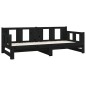 vidaXL Sofá cama extraíble madera maciza de pino negro 2x(80x200) cm vidaXL Sofá cama extraíble madera maciza de pino negro 2x(80x200) cm