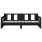 vidaXL Sofá cama extraíble madera maciza de pino negro 2x(80x200) cm vidaXL Sofá cama extraíble madera maciza de pino negro 2x(80x200) cm