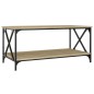 vidaXL Mesa de centro madera y hierro roble Sonoma 100x50x45 cm vidaXL Mesa de centro madera y hierro roble Sonoma 100x50x45 cm