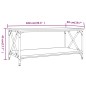 vidaXL Mesa de centro madera y hierro roble Sonoma 100x50x45 cm vidaXL Mesa de centro madera y hierro roble Sonoma 100x50x45 cm