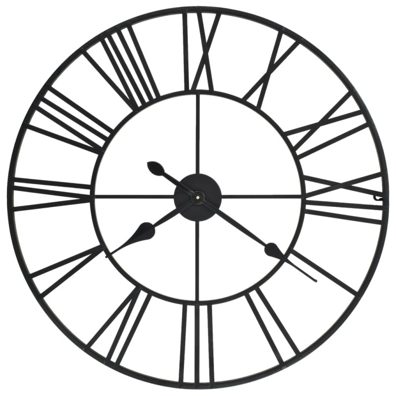 vidaXL Reloj de pared vintage movimiento cuarzo metal 80 cm XXL vidaXL Reloj de pared vintage movimiento cuarzo metal 80 cm XXL