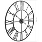 vidaXL Reloj de pared vintage movimiento cuarzo metal 80 cm XXL vidaXL Reloj de pared vintage movimiento cuarzo metal 80 cm XXL