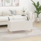 vidaXL Mesa de centro madera contrachapada blanco brillo 90x44,5x45 cm