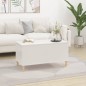 vidaXL Mesa de centro madera contrachapada blanco brillo 90x44,5x45 cm