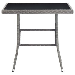 vidaXL Mesa de jardín de ratán sintético gris antracita 80x80x74 cm