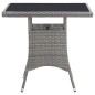 vidaXL Mesa de jardín de ratán sintético gris antracita 80x80x74 cm vidaXL Mesa de jardín de ratán sintético gris antracita 80x80x74 cm