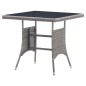 vidaXL Mesa de jardín de ratán sintético gris antracita 80x80x74 cm vidaXL Mesa de jardín de ratán sintético gris antracita 80x80x74 cm