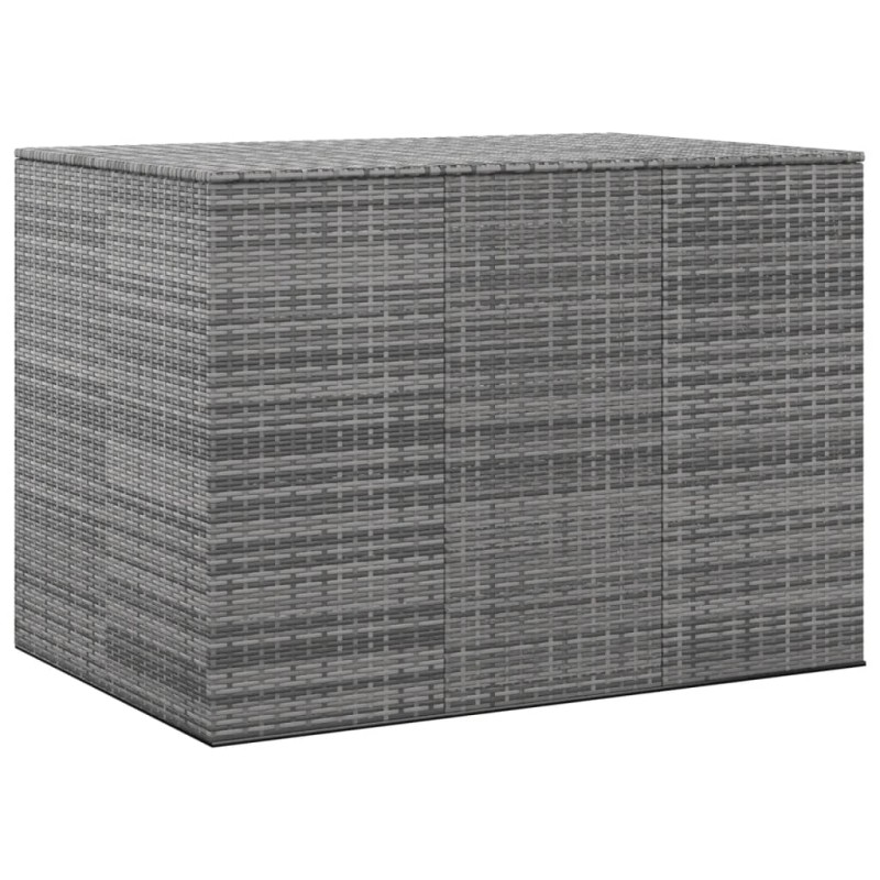 vidaXL Baúl para cojines de jardín ratán PE gris 145x100x103 cm vidaXL Baúl para cojines de jardín ratán PE gris 145x100x103 cm