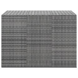 vidaXL Baúl para cojines de jardín ratán PE gris 145x100x103 cm