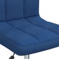 vidaXL Sillas de comedor giratorias 4 unidades tela azul vidaXL Sillas de comedor giratorias 4 unidades tela azul