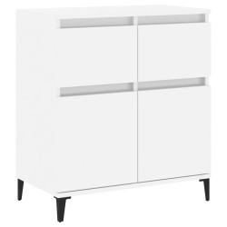 vidaXL Aparador de madera contrachapada blanco brillante 60x35x70 cm