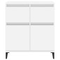 vidaXL Aparador de madera contrachapada blanco brillante 60x35x70 cm vidaXL Aparador de madera contrachapada blanco brillante 60x35x70 cm