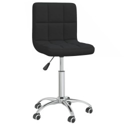 vidaXL Sillas de comedor giratorias 4 unidades tela negro