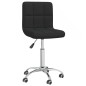 vidaXL Sillas de comedor giratorias 4 unidades tela negro