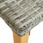 vidaXL Banco de jardín ratán sintético gris 80 cm