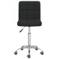vidaXL Sillas de comedor giratorias 4 unidades tela negro