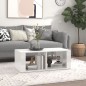 vidaXL Mesa de centro madera contrachapada blanco brillo 100x50x36 cm vidaXL Mesa de centro madera contrachapada blanco brillo 100x50x36 cm