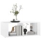 vidaXL Mesa de centro madera contrachapada blanco brillo 100x50x36 cm vidaXL Mesa de centro madera contrachapada blanco brillo 100x50x36 cm