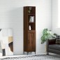 vidaXL Aparador alto madera contrachapada roble marrón 34,5x34x180 cm vidaXL Aparador alto madera contrachapada roble marrón 34,5x34x180 cm