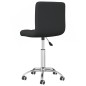 vidaXL Sillas de comedor giratorias 4 unidades tela negro