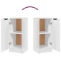vidaXL Aparador de madera contrachapada blanco brillante 30x30x70 cm vidaXL Aparador de madera contrachapada blanco brillante 30x30x70 cm