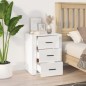 vidaXL Mesita de noche madera contrachapada blanco brillo 50x36x60 cm vidaXL Mesita de noche madera contrachapada blanco brillo 50x36x60 cm