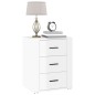 vidaXL Mesita de noche madera contrachapada blanco brillo 50x36x60 cm vidaXL Mesita de noche madera contrachapada blanco brillo 50x36x60 cm