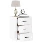 vidaXL Mesita de noche madera contrachapada blanco brillo 50x36x60 cm vidaXL Mesita de noche madera contrachapada blanco brillo 50x36x60 cm