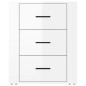 vidaXL Mesita de noche madera contrachapada blanco brillo 50x36x60 cm vidaXL Mesita de noche madera contrachapada blanco brillo 50x36x60 cm