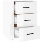 vidaXL Mesita de noche madera contrachapada blanco brillo 50x36x60 cm vidaXL Mesita de noche madera contrachapada blanco brillo 50x36x60 cm
