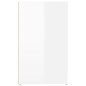 vidaXL Mesita de noche madera contrachapada blanco brillo 50x36x60 cm vidaXL Mesita de noche madera contrachapada blanco brillo 50x36x60 cm